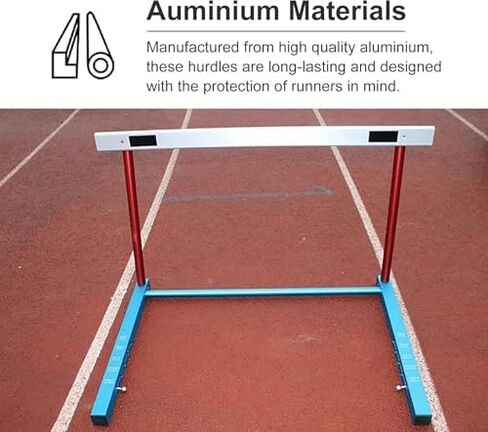 Height Adjustable Hurdles, Aluminium Agility Speed Hurdles 5 Adjustable Height, Detachable Track and Field Workout Hurdles, Outdoor Training Equipment Obstacles, A in Kuwait