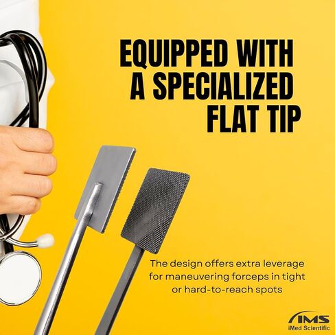 Specimen Paddle Forceps with Wide Square Serrated Pads Stainless Steel Lab Tweezers 6" in Kuwait