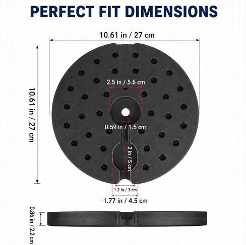 KESYOO 11 Inch Floor Lamp Base Weight Replacement Weighted Block 270mm Rounded Stand Hardware Parts for Desk Lighting 1pc in Kuwait