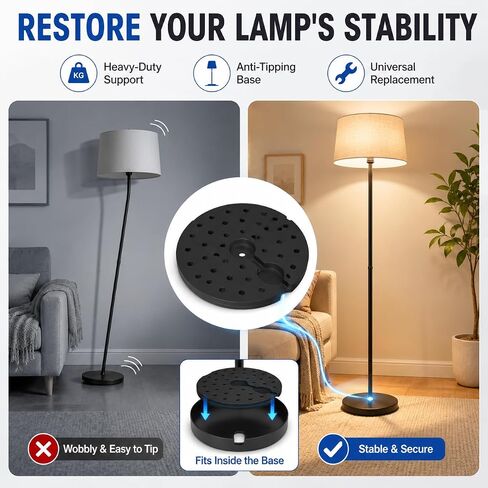 KESYOO 11 Inch Floor Lamp Base Weight Replacement Weighted Block 270mm Rounded Stand Hardware Parts for Desk Lighting 1pc in Kuwait