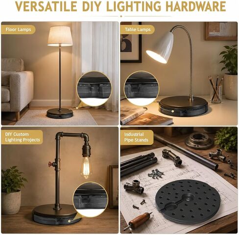 KESYOO 11 Inch Floor Lamp Base Weight Replacement Weighted Block 270mm Rounded Stand Hardware Parts for Desk Lighting 1pc in Kuwait