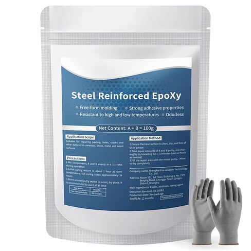 Steel Reinforced Epoxy Putty, Strong Clay Iron Adhesive, AB Two-Part, Waterproof, Heat Resistant, Fast Repair Filler for Metal Wood Ceramic Concrete Tile Plastic PVC Cracks Holes (1Pack-3.5oz) in Kuwait