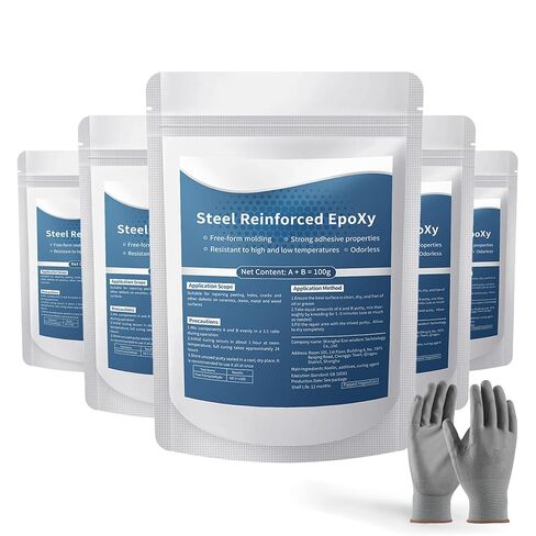 Steel Reinforced Epoxy Putty, Strong Clay Iron Adhesive, AB Two-Part, Waterproof, Heat Resistant, Fast Repair Filler for Metal Wood Ceramic Concrete Tile Plastic PVC Cracks Holes (1Pack-3.5oz) in Kuwait