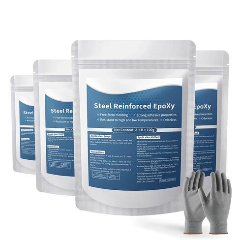 Steel Reinforced Epoxy Putty, Strong Clay Iron Adhesive, AB Two-Part, Waterproof, Heat Resistant, Fast Repair Filler for Metal Wood Ceramic Concrete Tile Plastic PVC Cracks Holes (1Pack-3.5oz) in Kuwait