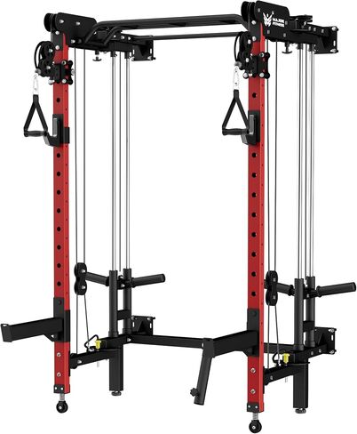 حامل طاقة قابل للطي F35 من MAJOR FITNESS، صالة ألعاب رياضية منزلية 4 في 1 مع نظام بكرة الكابل، وقضيب سحب متعدد القبضات، ولغم أرضي، وأكثر من 80 تمرينًا، معدات رياضية موفرة للمساحة، سهلة الطي للمساحات الصغيرة in Kuwait