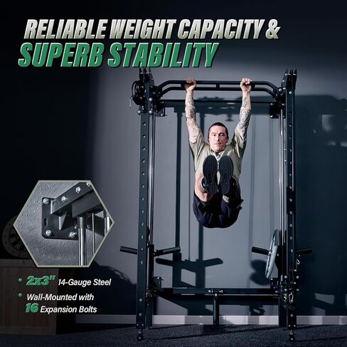 حامل طاقة قابل للطي F35 من MAJOR FITNESS، صالة ألعاب رياضية منزلية 4 في 1 مع نظام بكرة الكابل، وقضيب سحب متعدد القبضات، ولغم أرضي، وأكثر من 80 تمرينًا، معدات رياضية موفرة للمساحة، سهلة الطي للمساحات الصغيرة in Kuwait