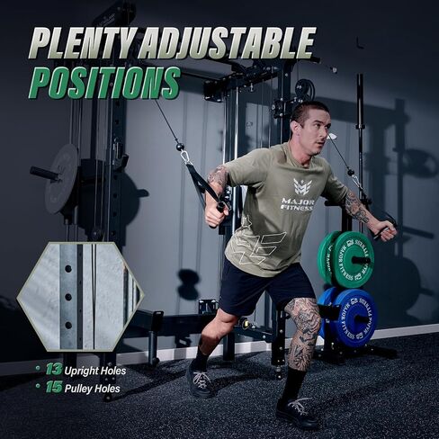 حامل طاقة قابل للطي F35 من MAJOR FITNESS، صالة ألعاب رياضية منزلية 4 في 1 مع نظام بكرة الكابل، وقضيب سحب متعدد القبضات، ولغم أرضي، وأكثر من 80 تمرينًا، معدات رياضية موفرة للمساحة، سهلة الطي للمساحات الصغيرة in Kuwait