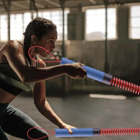 Ropeless Battle Rope,Adjustable Weight Battle Rope,Battle Ropes for Home Gym, Portable Exercise Ropes for Strength Training and Aerobic Exercise, Core Muscle Training in Kuwait