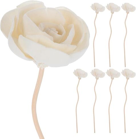 besportble 8pcs rattan sola flower assential زيت الكروم البيضاء الزي الخشبي الأزهار الناشر الفتيل العطور العطر الناشر الجميل الزهور in Kuwait