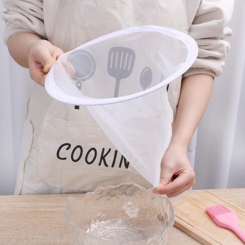 1PC 150 Mesh Honey Filter Bag with Steel Ring, 23 * 26cm Nylon Mesh Conical Food Strainer, Easy to Use Fine Net Filter for Honey in Kuwait