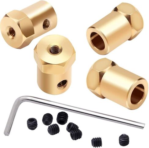 Lfang-DIY Motor 3mm 4mm 5mm 6mm 7mm DC Motor Flexible Coupling Coupler Connector for Car Wheels Tires Shaft, high transmission efficiency(5mm 1Pcs) in Kuwait