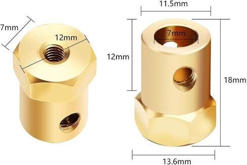 Lfang-DIY Motor 3mm 4mm 5mm 6mm 7mm DC Motor Flexible Coupling Coupler Connector for Car Wheels Tires Shaft, high transmission efficiency(5mm 1Pcs) in Kuwait