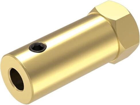 D12L30 Hex Coupler Brass Tire Connector 3/4/5/6/7/8mm Coupling for Decelerate Motor Shaft Robot Car Wheel(3mm) in Kuwait