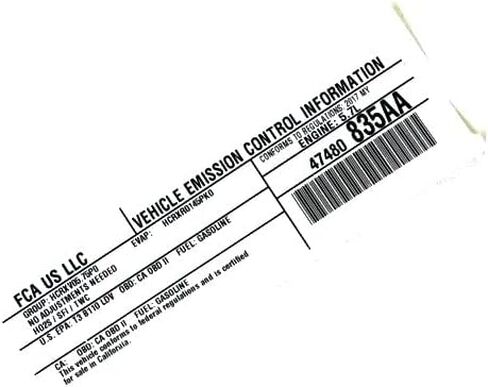 Mopar 47480835AA LABEL VECI LABEL in Kuwait