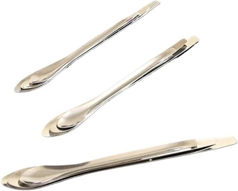 3pcs/Set (10/12/14cm) lab Stainless Steel Medicinal Sample Weighing Spoon in School Experiment Equipment in Saudi Arabia