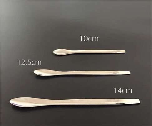 3pcs/Set (10/12/14cm) lab Stainless Steel Medicinal Sample Weighing Spoon in School Experiment Equipment in Saudi Arabia