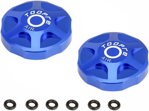 2PCS Bicycle Front Fork Cap Suspension Cover, Aluminum Alloy Air Valve Top Caps for MTB,Mountain Bike and Road Bike Suspension Fork Air Chamber Protection Use in Kuwait