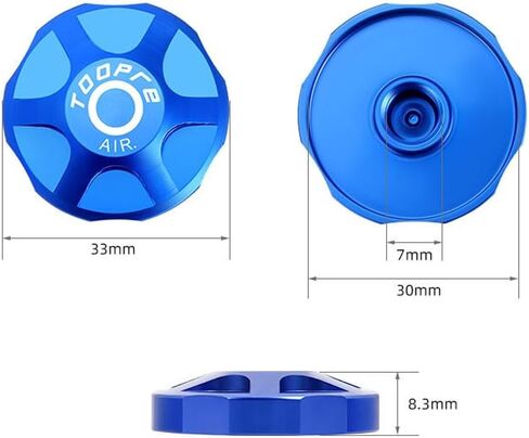 2PCS Bicycle Front Fork Cap Suspension Cover, Aluminum Alloy Air Valve Top Caps for MTB,Mountain Bike and Road Bike Suspension Fork Air Chamber Protection Use in Kuwait