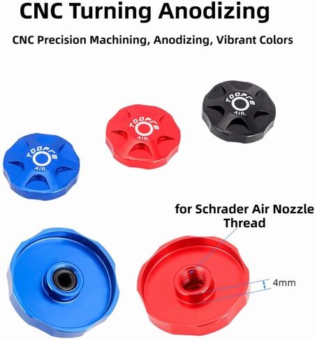 2PCS Bicycle Front Fork Cap Suspension Cover, Aluminum Alloy Air Valve Top Caps for MTB,Mountain Bike and Road Bike Suspension Fork Air Chamber Protection Use in Kuwait