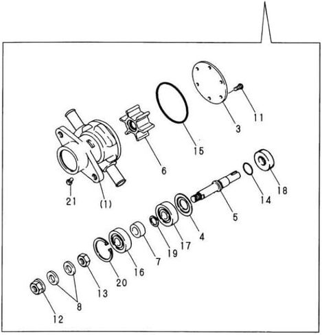 Water Pump For Engines 128397 128377-42500 10-24509-01 10-24509-02 10-13337-01 in Kuwait