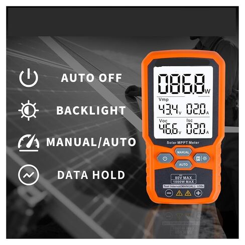 Solar Meter Photovoltaic Multimeter,PV Module 1000W Power Tester,Open Circuit Voltage Short Circuit Current in Kuwait