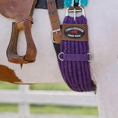 22" Western 27 Strand Double Weave Purple Mohair Roper Cinch 97RT07PP-22 in Kuwait