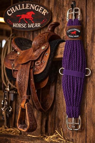 22" Western 27 Strand Double Weave Purple Mohair Roper Cinch 97RT07PP-22 in Kuwait