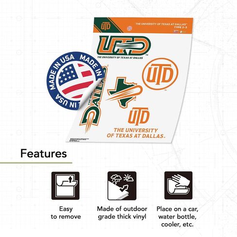 Desert Cactus The University of Texas Dallas Sticker Comet UTD Vinyl Decals Laptop Water Bottle Car Scrapbook T2 (Type 2-3) in Kuwait