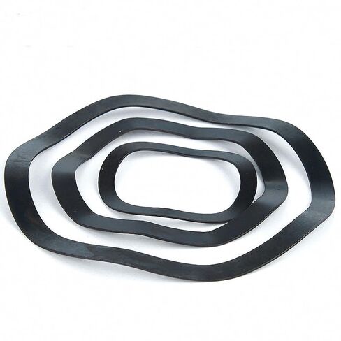 Wave Spring Washer, 2-100pcs Black Galvanized Steel Wave Washers Crest Spring Washer Type Gasket Zinc Plated M3 - M118 in Kuwait