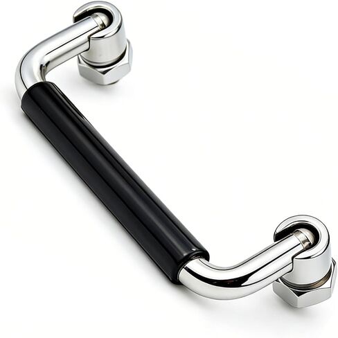 Heavy Duty zinc Alloy Folding Handle, Rubber Coating, Suitable for Folding Drawer Handles in toolboxes, Control cabinets, and workstations (1, Length 100mm) in Kuwait
