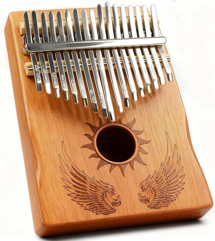 Kalimba 17 Key Thumb Piano, Portable Finger Piano Musical Instrument for Beginners Kids Adults,Ideal Gift in Kuwait