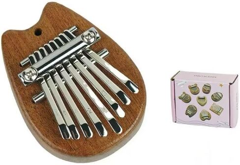 Mini 8 Key Thumb Piano Portable Finger Music Instrument Small Musical Pendant Ornament Gift Accessory in Kuwait
