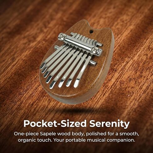 Mini 8 Key Thumb Piano Portable Finger Music Instrument Small Musical Pendant Ornament Gift Accessory in Kuwait