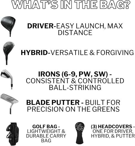 مجموعة Boost الكاملة للرجال من Vice Golf مع حقيبة جولف (اليد اليمنى) in Kuwait
