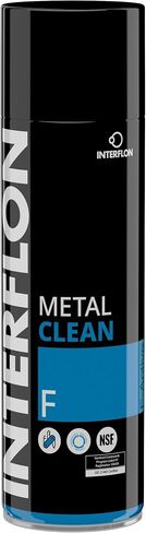 Interflon Metal Clean F - منظف ومزيل شحوم المعادن الصناعية - منظف آمن للطعام NSF H1 - بخاخ مزيل الشحوم شديد التحمل 500 مل - يزيل الزيوت والشحوم من الأسطح - يستخدم في تجهيز الأغذية in Kuwait