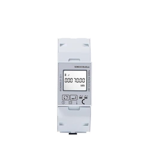 SDM230 220/230 فولت عداد الطاقة أحادي الطور، وحدة DIN مزدوجة، ثنائي الاتجاه، متعدد الوظائف، مخرج RS485/Modbus غير MID in Kuwait