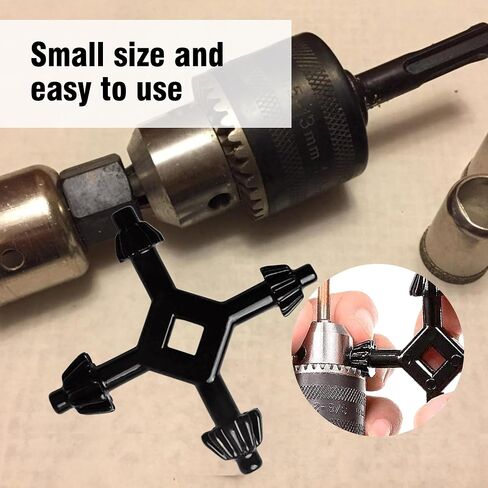 4-in-1 Universal Drill Chuck Key, Steel Alloy Construction, Compact Design for Electric Power Tools in Kuwait