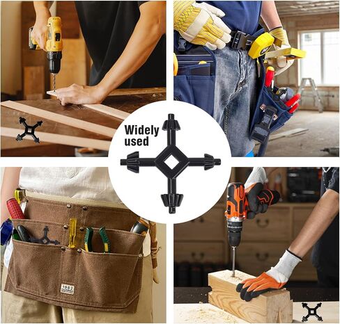 4-in-1 Universal Drill Chuck Key, Steel Alloy Construction, Compact Design for Electric Power Tools in Kuwait