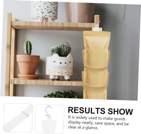 Healifty 8pcs 50cm Hanging Display Strips with Foldable Metal Hooks Supermarket Merchandising Hanger for Snack Rack Retail Store Product Display in Kuwait