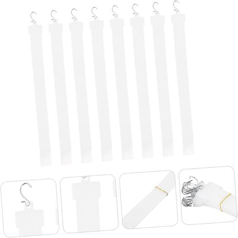 Healifty 8pcs 50cm Hanging Display Strips with Foldable Metal Hooks Supermarket Merchandising Hanger for Snack Rack Retail Store Product Display in Kuwait