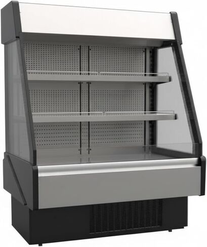Big Kitchen Open Over Under Refrigerated Merchandiser Grab N Go Self Contained Multiplexible Cooling Beverage Showcase Stainless Steel Cabinet in Kuwait