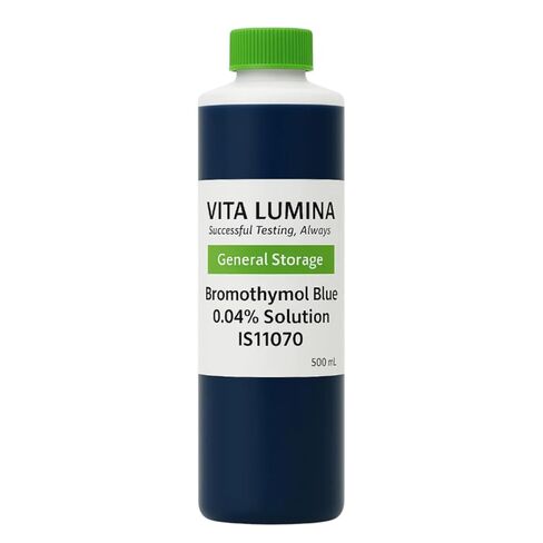 0.04% Aqueous Bromothymol Blue Indicator Solution 500 mL | High-Purity Laboratory Grade pH Indicator (Bromthymol/Brothymol Blue) for Science Experiments and Research in Kuwait