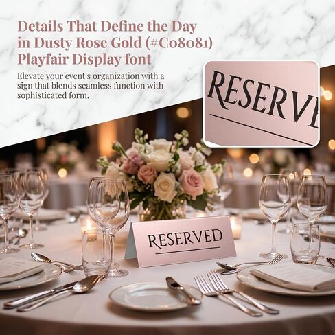 2pcs Reusable Reserved Seating Signs for Important Event Seating Acrylic Double Sided Tent Table Place Cards in Pink Quick Identification for Hotels and Party in Kuwait