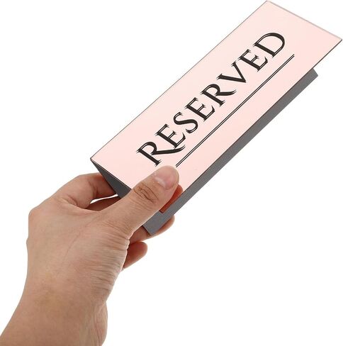 2pcs Reusable Reserved Seating Signs for Important Event Seating Acrylic Double Sided Tent Table Place Cards in Pink Quick Identification for Hotels and Party in Kuwait