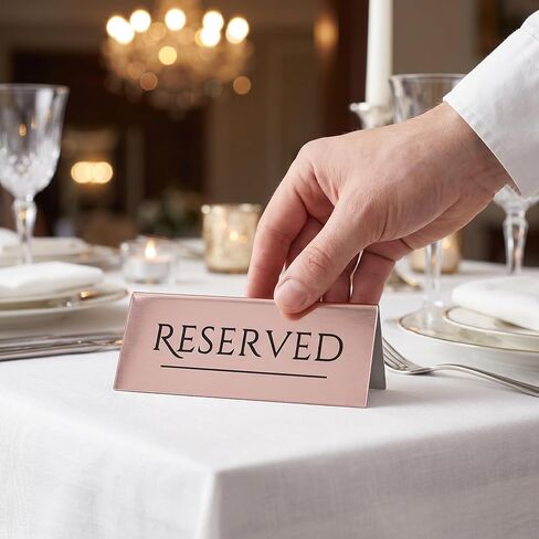 2pcs Reusable Reserved Seating Signs for Important Event Seating Acrylic Double Sided Tent Table Place Cards in Pink Quick Identification for Hotels and Party in Kuwait