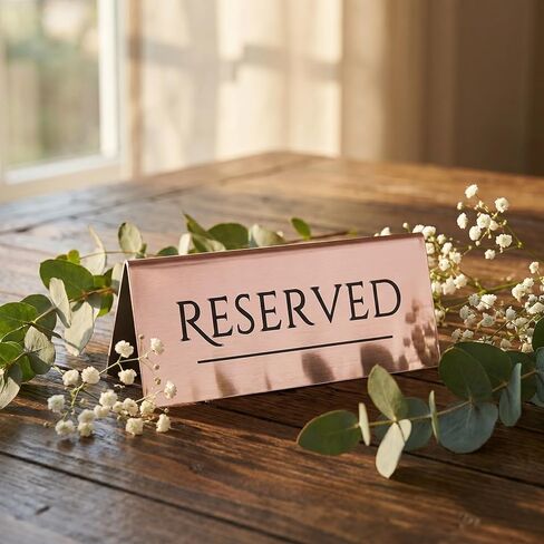 2pcs Reusable Reserved Seating Signs for Important Event Seating Acrylic Double Sided Tent Table Place Cards in Pink Quick Identification for Hotels and Party in Kuwait