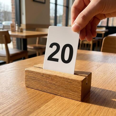 20 قطعة من بطاقات علامات الطاولة المرقمة باللونين الأبيض والأسود من Gadpiparty مقاس 2 × 3 بوصة قابلة لإعادة الاستخدام من بلاستيك البولي بروبيلين لمناسبات الولائم وإعدادات الطعام المزدحمة in Kuwait