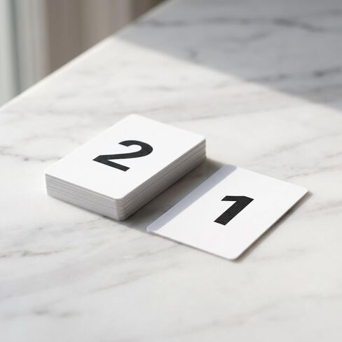 20pcs Black and White Table Number Cards 1-20 Made of Sturdy Pp Material with Glare-free Display for Wedding Reception and Conference Place Card Signs in Kuwait