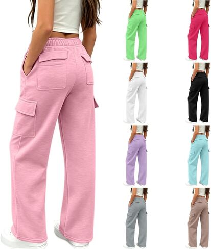 الفتيات Sweatpants Preppy الاطفال السراويل البضائع واسعة الساق فضفاض السراويل العرق في سن المراهقة ركض بناطيل كاجوال مع جيوب in Kuwait