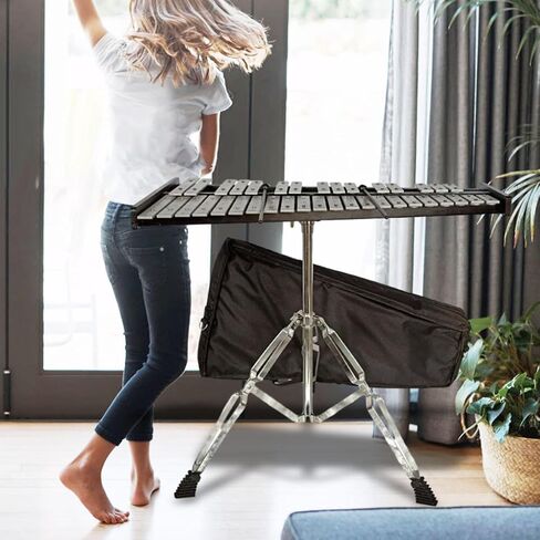 37 Note Glockenspiel Metal Bars Adjustable Xylophone Percussion Instrument for Music Class Orchestra- no music stand in Kuwait